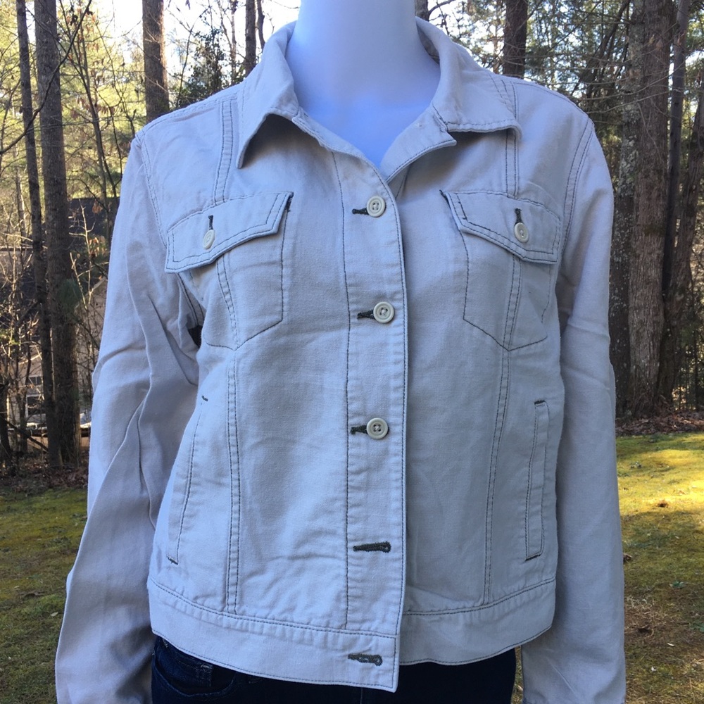 Eddie Bauer Light Beige Jean Jacket